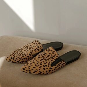 New Jenni kayne pony hair mules in cheetah print